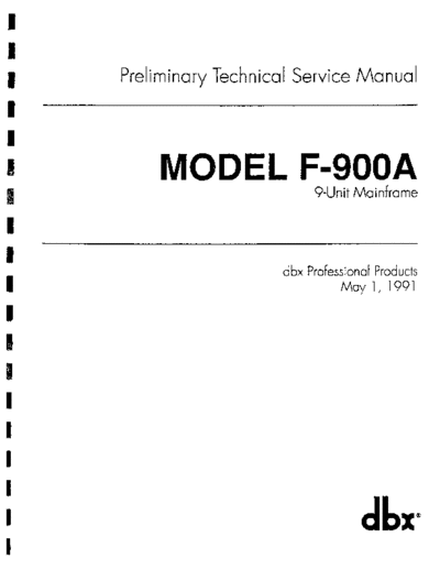 . Various F900A Service Info  . Various SM scena DBX F900A Service Info.zip