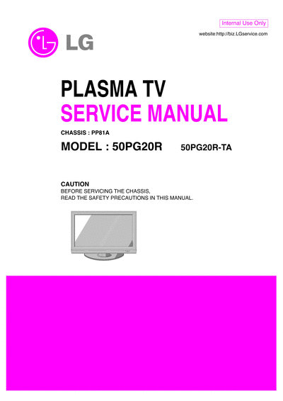 LG 50pg20r ch pp81a  LG Plasma 50PG20R  chassis P81A lg_50pg20r_ch_pp81a.djvu