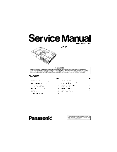 panasonic Panasonic+CR14+mechanism  panasonic Audio CR14 Mechanisme Panasonic+CR14+mechanism.pdf