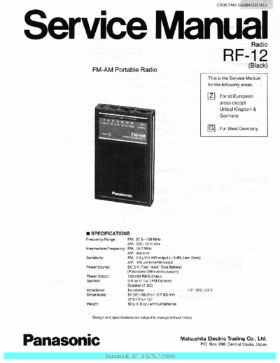 panasonic RF12 sch  panasonic Audio RF-12 Panasonic_RF12_sch.pdf