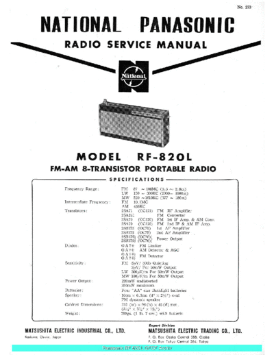 panasonic Panasonic RF820L sch  panasonic Audio RF-820L Panasonic_RF820L_sch.pdf