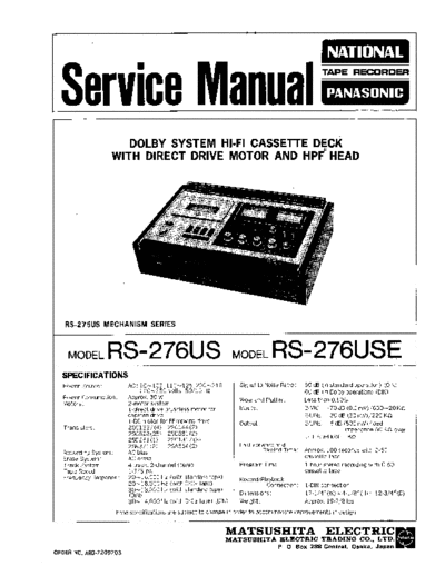 panasonic hfe   rs-276us service en  panasonic Audio RS-276US hfe_panasonic_rs-276us_service_en.pdf