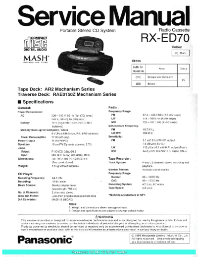 panasonic Panasonic RXED70 sch  panasonic Audio RX-ED70 Panasonic_RXED70_sch.pdf