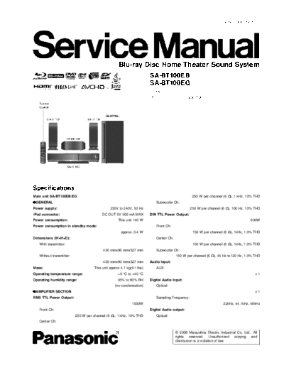 panasonic MD0805005CE PRINTDB  panasonic Audio SA-BT100EB MD0805005CE_PRINTDB.pdf