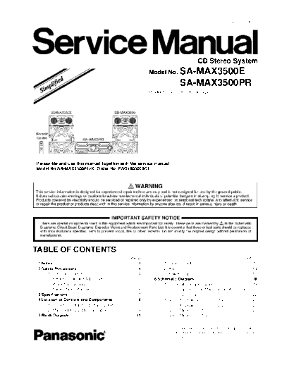 panasonic PSG1805005AE PRINTDB  panasonic Audio SA-MAX3500 PSG1805005AE_PRINTDB.pdf