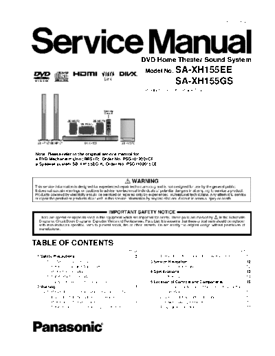 panasonic hfe panasonic sa-xh155 service en  panasonic Audio SA-XH155 hfe_panasonic_sa-xh155_service_en.pdf