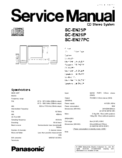 panasonic SC-EN25P EN26P EN27PC  panasonic Audio SC-EN26P SC-EN25P_EN26P_EN27PC.pdf