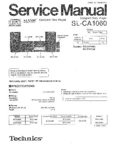 panasonic 5713 - manual de servicio  panasonic Audio SL-CA1060 5713 - manual de servicio.pdf