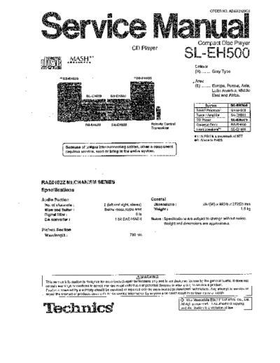 panasonic 5127 - manual de servicio  panasonic Audio SL-EH500 5127 - manual de servicio.pdf