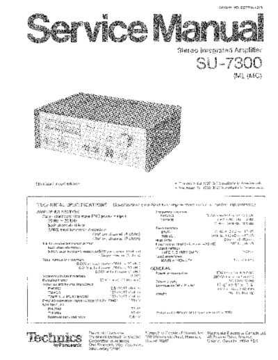 panasonic 4363 - manual de servicio  panasonic Audio SU-7300 4363 - manual de servicio.pdf
