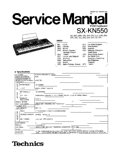 panasonic 4376 - manual de servicio  panasonic Audio SX-KN550 4376 - manual de servicio.pdf