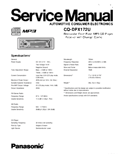 panasonic hfe panasonic cq-dpx172u service en  panasonic Car Audio CQ-DPX172U hfe_panasonic_cq-dpx172u_service_en.pdf