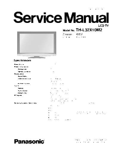 panasonic TH-L32X10M2  panasonic LCD TH-L32X10M2 TH-L32X10M2.pdf