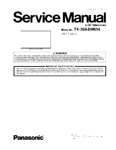 panasonic tx 39asw654  panasonic LCD TX-39AST656 tx_39asw654.pdf