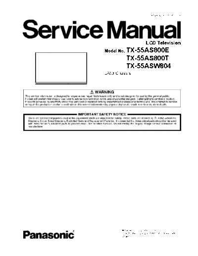 panasonic tx 55as800e t w804  panasonic LCD TX-55ASW804 tx_55as800e_t_w804.pdf