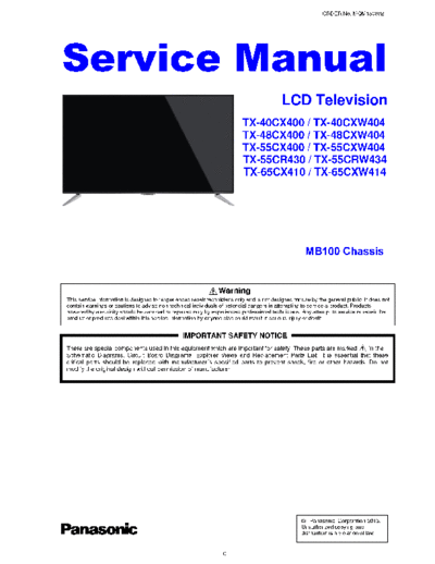 panasonic panasonic+tx-40cx400+chassis+17mb100  panasonic LCD TX-55CR430 panasonic+tx-40cx400+chassis+17mb100.pdf