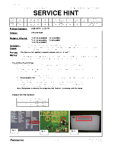 panasonic MQMSH0011DG151214REV1 AX800 Series SOS One Flash  panasonic LCD TX-60AS800E MQMSH0011DG151214REV1_AX800_Series_SOS_One_Flash.pdf