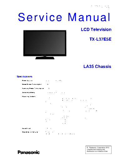 panasonic PCZ1202018CE  panasonic LCD TX-L37E5E PCZ1202018CE.pdf
