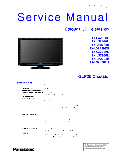 panasonic PCZ1004037CE  panasonic LCD TX-L37S20L PCZ1004037CE.pdf