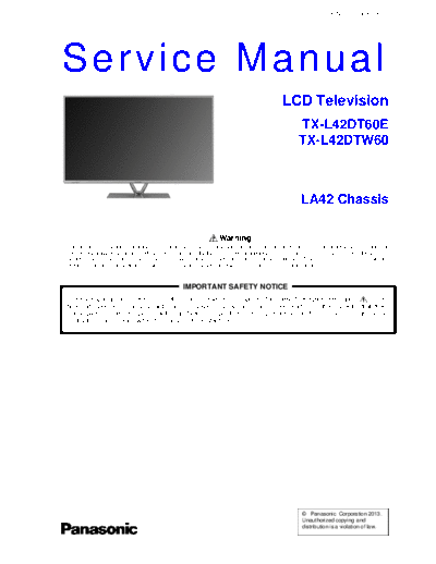 panasonic PCZ1303070CE  panasonic LCD TX-L42DTW60 PCZ1303070CE.pdf