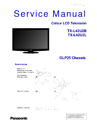 panasonic PCZ1004035CE  panasonic LCD TX-L42U2L PCZ1004035CE.pdf