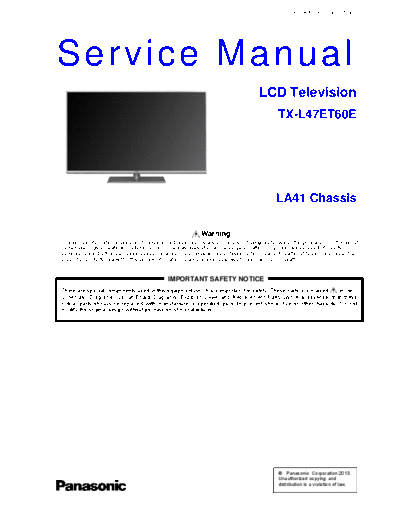 panasonic PCZ1302015CE  panasonic LCD TX-L47ET60E  LA41 chassis PCZ1302015CE.pdf