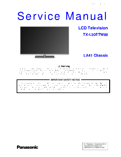 panasonic PCZ1302024CE  panasonic LCD TX-L50ETW60  chassis LA41 PCZ1302024CE.pdf