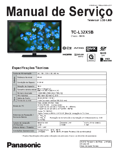 panasonic TC-L32X5B  panasonic LED KM16 chassis TC-L32X5B.pdf