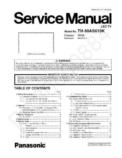 panasonic Panasonic TH-50AS610K Chassis KM26  panasonic LED TH-50AS610K Panasonic_TH-50AS610K_Chassis_KM26.pdf