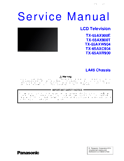 panasonic PCZ1409172CE  panasonic LED TX-L65AX900 PCZ1409172CE.pdf