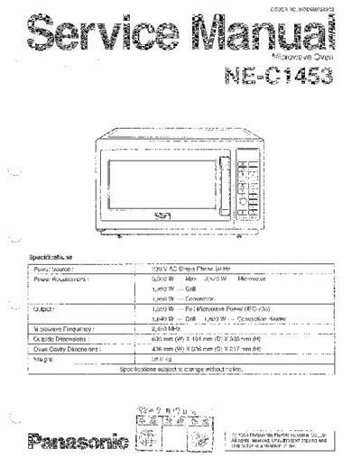 panasonic MOD9807203C2 NE-1453  panasonic Micro wave oven NE-1453 MOD9807203C2_NE-1453.pdf