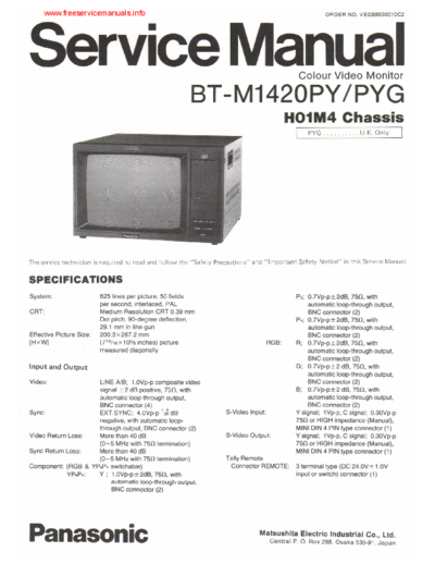 panasonic bt-m1420py  panasonic Monitors BT-M1420PY bt-m1420py.pdf