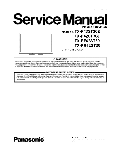 panasonic tx p42st30e j pf42st30 pr42st30  panasonic Plasma TV TX-P42ST30E tx_p42st30e_j_pf42st30_pr42st30.pdf