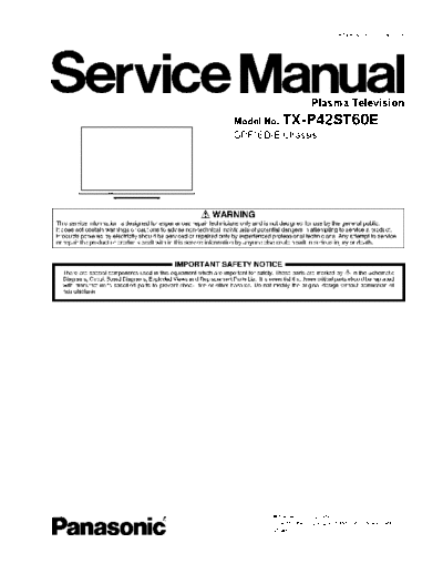 panasonic tx p42st60e  panasonic Plasma TV TX-P42ST60E tx_p42st60e.pdf