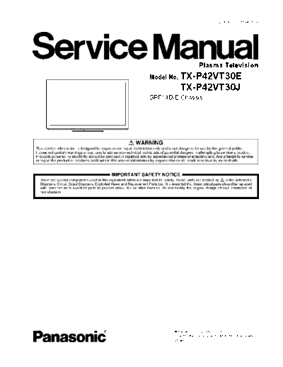 panasonic tx p42vt30e j  panasonic Plasma TV TX-P42VT30E tx_p42vt30e_j.pdf