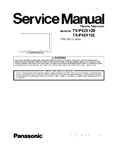 panasonic tx p42x10b e  panasonic Plasma TV TX-P42X10E tx_p42x10b_e.pdf