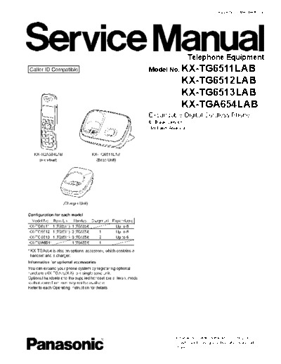 panasonic KX-TG6511LAB TG6512LAB TG6513LAB TGA654LAB panasonic Tel KX-TG6511LAB TG6512LAB TG6513LAB Panasonic_KX-TG6511LAB_TG6512LAB_TG6513LAB_TGA654LAB.pdf
