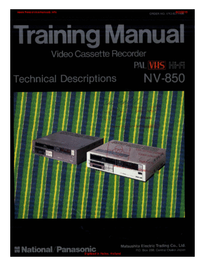 panasonic panasonic nv-850 vcr training  panasonic Video NV-850 panasonic_nv-850_vcr_training.pdf