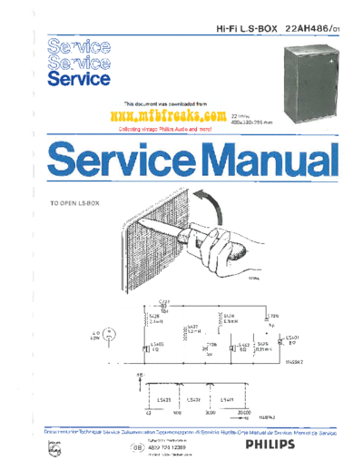 Philips Service Manual 22AH486  Philips Audio 22AH486 Service_Manual_22AH486.pdf