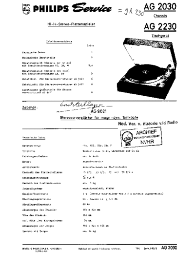 Philips AG2030  Philips Audio 22GA230 Philips_AG2030.pdf