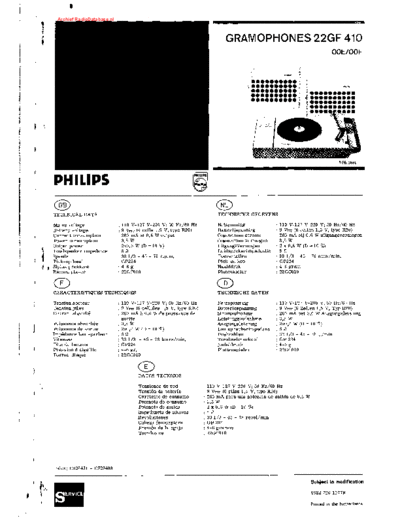 Philips 22GF410  Philips Audio 22GF410 22GF410.pdf