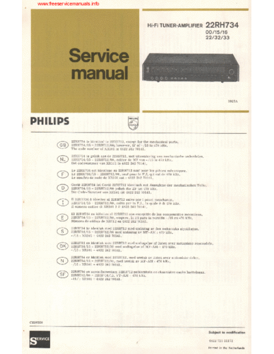 Philips 22rh734  Philips Audio 22RH734 22rh734.pdf