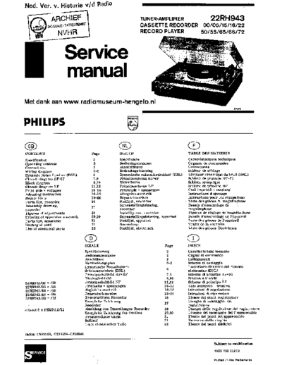 Philips Philips 22RH943  Philips Audio 22RH943 Philips_22RH943.pdf