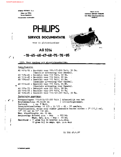 Philips AG1014  Philips Audio AG1014 AG1014.pdf