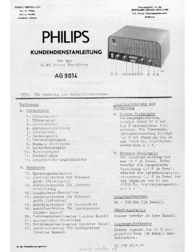 Philips philips ag9014  Philips Audio AG9014 philips_ag9014.pdf