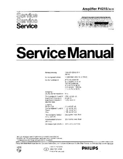 Philips hfe   f4215 service de  Philips Audio F4215 hfe_philips_f4215_service_de.pdf