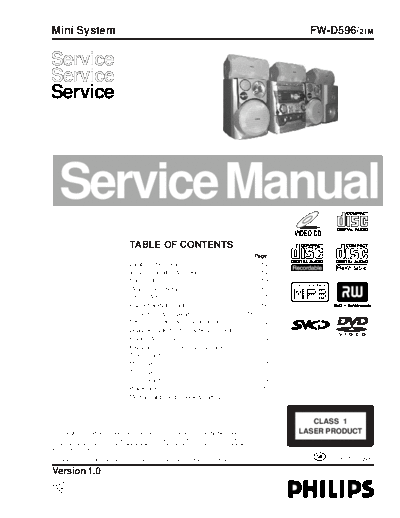 Philips service  Philips Audio FW-D596 service.pdf