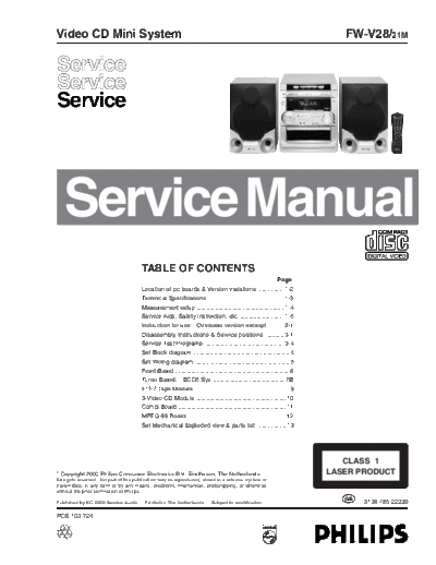 Philips service  Philips Audio FW-V28 service.pdf