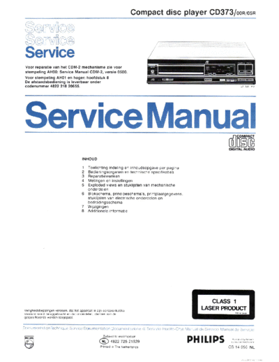 Philips hfe   cd373 service nl  Philips CD DVD CD373 hfe_philips_cd373_service_nl.pdf