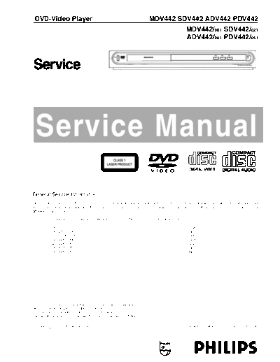 Philips Philips-ADV-442-Service-Manual  Philips CD DVD SDV442 Philips-ADV-442-Service-Manual.pdf
